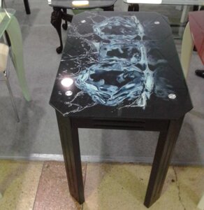Скляний стіл для кухні з малюнком ДКС Модерн Антонік, колір на вибір