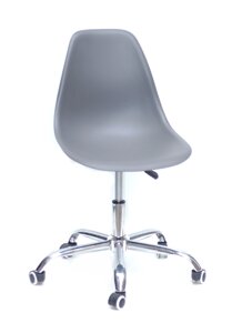 Офісний пластиковий стілець на коліщатках регульований Nik Office Onder Mebli, колір сірий 21