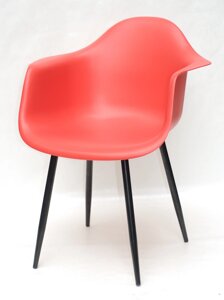 Крісло пластикове Leon Metal BK Onder Mebli, колір червоний 05