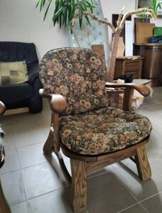 Крісло дерев'яне з підлокітниками для саду Прованс RoomerIN, колір на вибір
