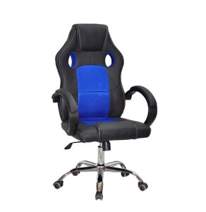 Геймерське крісло 110 Onder Mebli екошкіра, чорний/синій