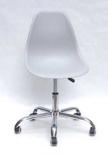 Офісний пластиковий стілець на коліщатках регульований Nik Office Onder Mebli, колір сірий 10