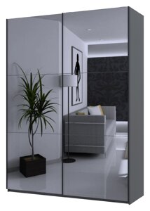 Шафа купе Doros G-Caiser Графіт 2 Дзеркала 180х60х240 (42005012)