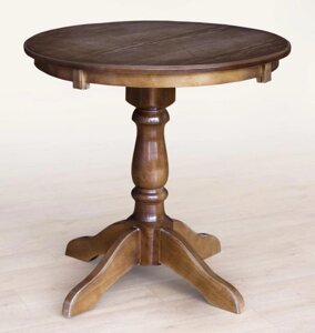 Круглий кухонний стіл нерозкладний Чумак Мікс меблі, колір темний горіх