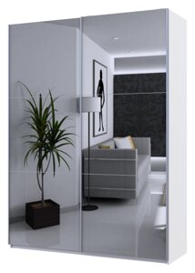 Шафа купе Doros G-Caiser Білий 2 Дзеркала 180х60х240 (42005019)