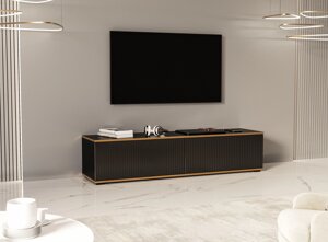 Тумба під телевізор Infinity 160 Accord , чорний/чорний софттач MDF