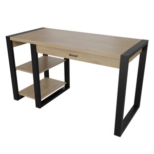 Стіл офісний Neman ВОЛЬФ 1200x600x750 дуб торро /Чорний