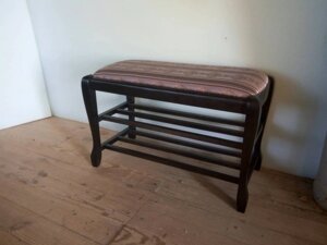 Банкетка дерев'яна Гармонія 70 см з двома полицями для взуття Fusion Furniture, колір венге