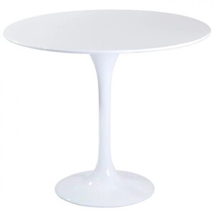 Круглий стіл обідній нерозкладний TULIP D-800 Onder Mebli, колір білий
