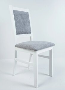 Стілець обідній дерев'яний для вітальні, їдальні, кухні колір білий Еко М OLB