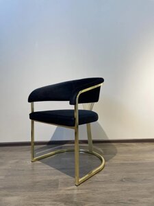 Обідній стілець SANTORINI BLACK ML Tes Mobili, колір чорний/нога золота