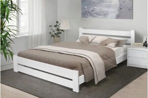 Ліжко двоспальне з масиву сосни Глорія Мікс меблі, колір білий