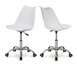 Стілець комп'ютерний пластиковий Ельф Мікс меблі, колір білий