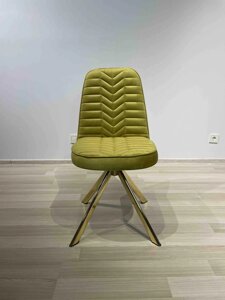 Обідній стілець поворотний АВІНЬОН ML 09 Tes Mobili, колір жовтий/ніжки золото