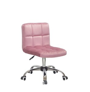 Офісне крісло на коліщатках з оксамитовою оббивкою кольору пильна роза ARNO СН-OFFICE-1030