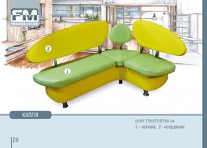 М'який кухонний куточок Крапля нерозкладний Mebellissimo , колір на вибір