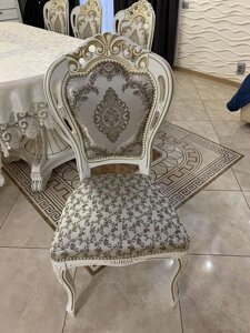 Стілець для вітальні в класичному стилі з масиву дерева Рояль , колір та оббивка на вибір
