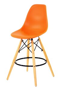 Барний стілець пластиковий Nik , колір оранжевий 70