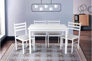 Обідній комплект стіл та стільці Джерсі Мікс меблі, колір білий