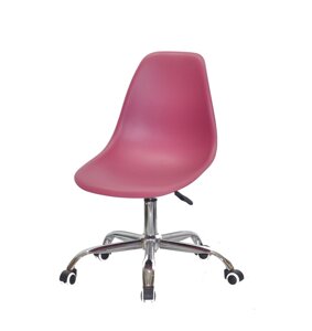 Офісний пластиковий стілець на коліщатках регульований Nik Office Onder Mebli, колір червоний 32