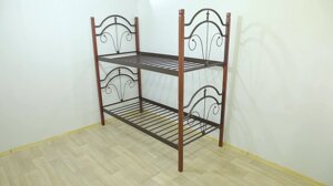 Металеве ліжко двоярусне на дерев'яних ніжках Діана Метал-дизайн, колір ви вибір