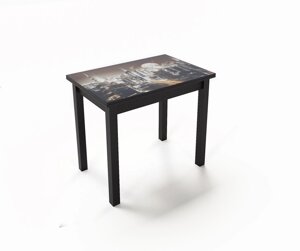 Стіл розкладний для кухні зі скляною стільницею Ажур Fusion Furniture, колір венге / скло УФ 04 465
