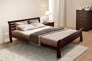 Ліжко двоспальне з масиву сосни Ретро-2 Мікс меблі, колір на вибір