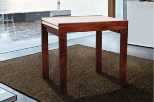 Кухонний стіл трансформер Слайдер Мікс меблі, колір темний горіх/крем