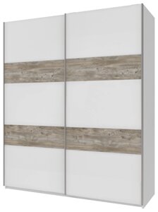 Шафа купе Doros L-Caiser Білий / Білий вставки Клондайк 2 ДСП 180х60х213 (42004001)