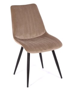 Стілець на металевих ніжках для дому / офісу в сучасному стилі TEO оксамит, колір бежевий OR- 851