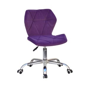 Крісло офісне на коліщатках GREG CH-Office Onder Mebli оксамит , пурпуровий в-1013