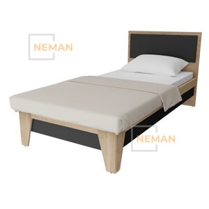 Ліжко СканДІ 900 Neman, Дуб пісочний/графіт