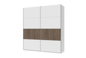 Шафа купе G-Caiser Doros Білий / Білий вставка Трюфель 2 ДСП 220х60х240 (42003003)