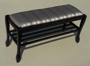 Банкетка дерев'яна Гармонія 90 з полицею Fusion Furniture, колір венге