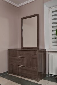 Комод в сучасному стилі MODENA Sof, колір сірий каштан з текстурою дерева