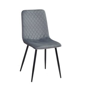 Стілець на металевих ніжках для дому / офісу в сучасному стилі MILTON оксамит, колір сірий OR- 852