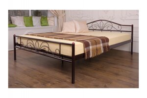 Ліжко двоспальне з кованим узголів'ям Релакс 160х200 Мікс меблі, колір чорний