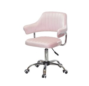 Крісло офісне JEFF CH - OFFICE оксамит , рожевий В-1021