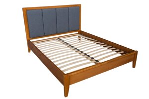 Ліжко дерев'яне з м'яким узголів'ям Верона ArtWood, колір горіх