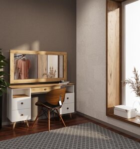 Стіл письмовий Сканді Мікс меблі, колір дуб тахо та білий