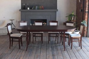 Овальний стіл для кухні / вітальні в класичному стилі Прованс РКБ-Меблі, колір на вибір
