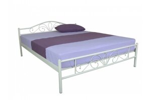 Ліжко двоспальне металеве з кованим узголів'ям Релакс 160х200 Мікс меблі, колір бежевий
