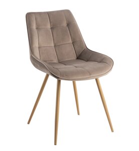 Стілець N-45 VETRO оббивка капучино велюр + дуб