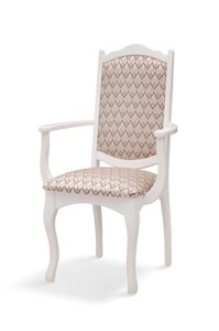 Крісло дерев'яне для вітальні і кухні Наталі Мікс меблі, колір білий