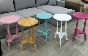 Кавовий столик круглий з масиву вільхи RoomerIN, різні кольори