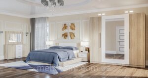 Спальня в сучасному стилі Лілея нова Світ меблів, колір дуб сонома /білий