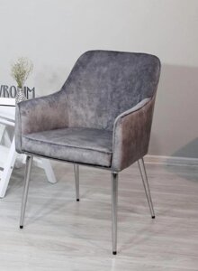 Крісло м'яке для вітальні / кухні / офісу Richmond (Річмонд) C2527 Evrodim, колір сірий світлий