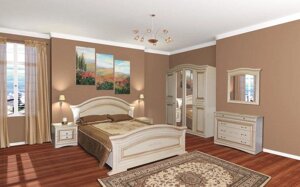 Ліжко двоспальне в класичному стилі Ніколь Світ меблів