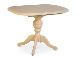 Стіл обідній на одній ніжці Еміль Fusion Furniture, колір ваніль, бежевий