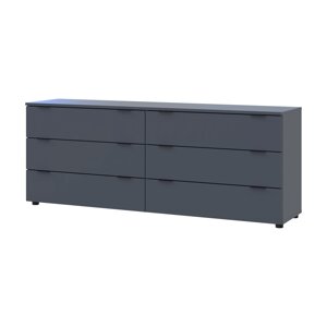 Комод Doros Рон 9 Графіт 6 ящиків 160х38х62 (41516176)